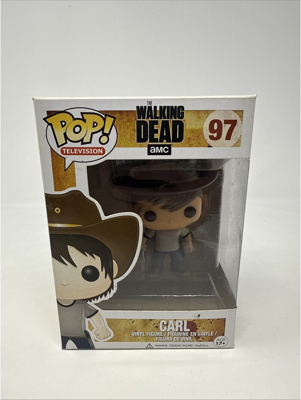 Funko Pop! The Walking Dead Carl #97 VAULTED TV AMC - Box Has Damage